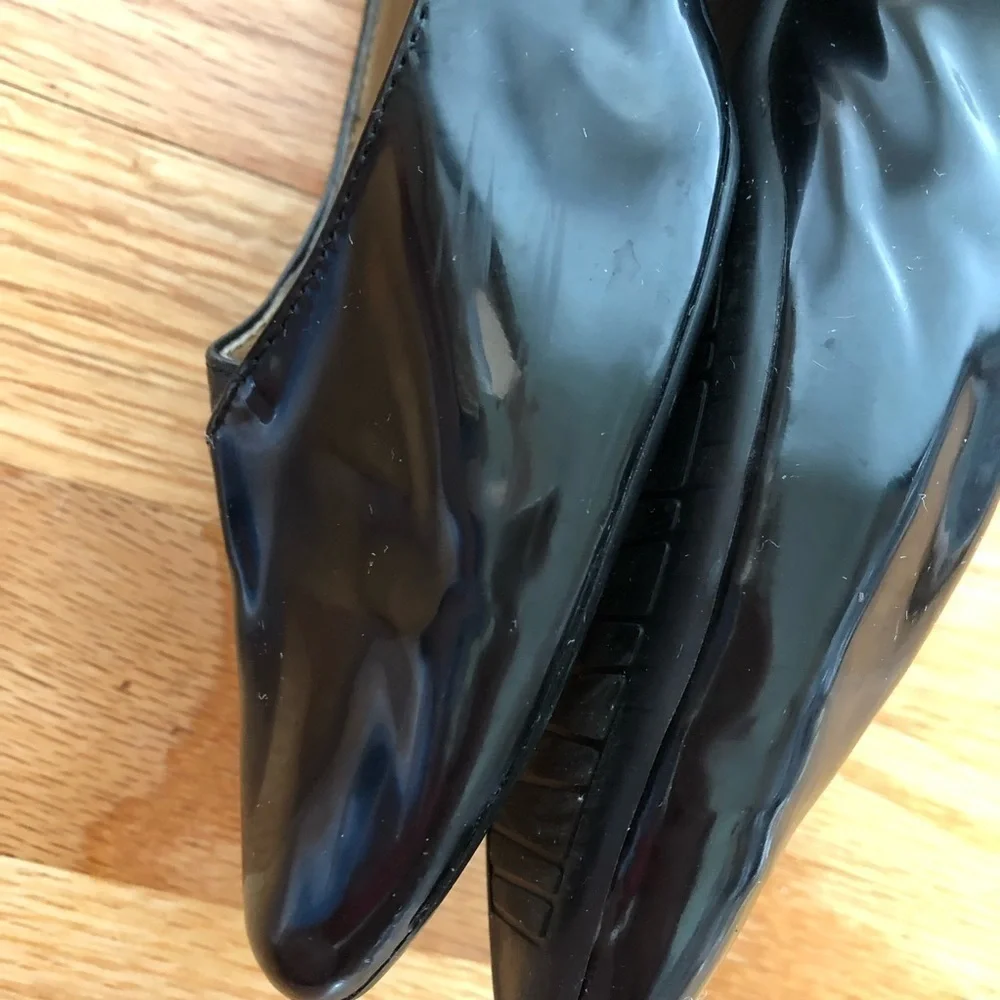 Neiman Marcus Flats Black Leather Pointed Toe 7.5 - Picture 8 of 9